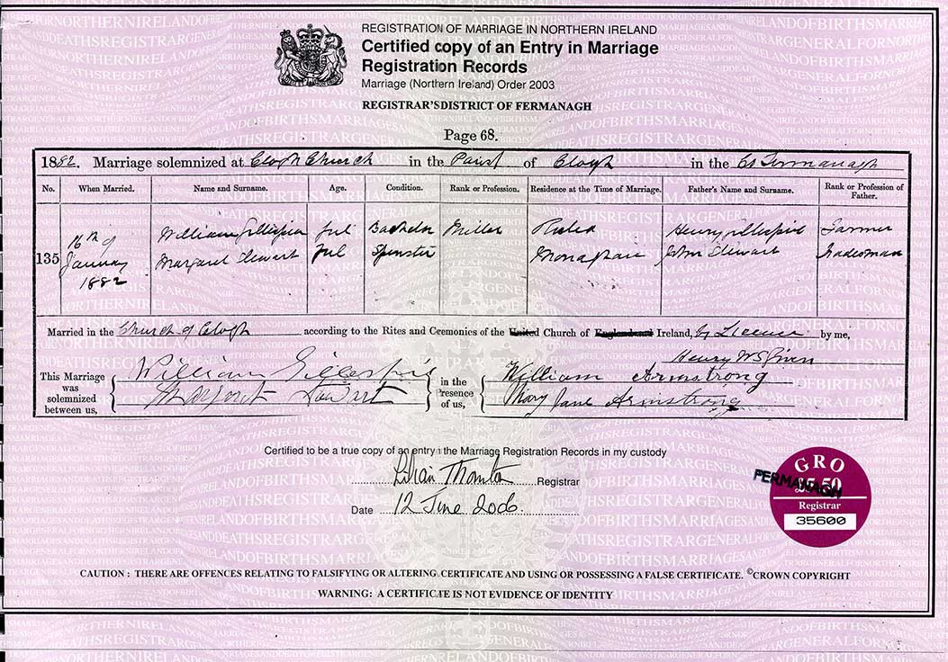 William/Margaret marriage